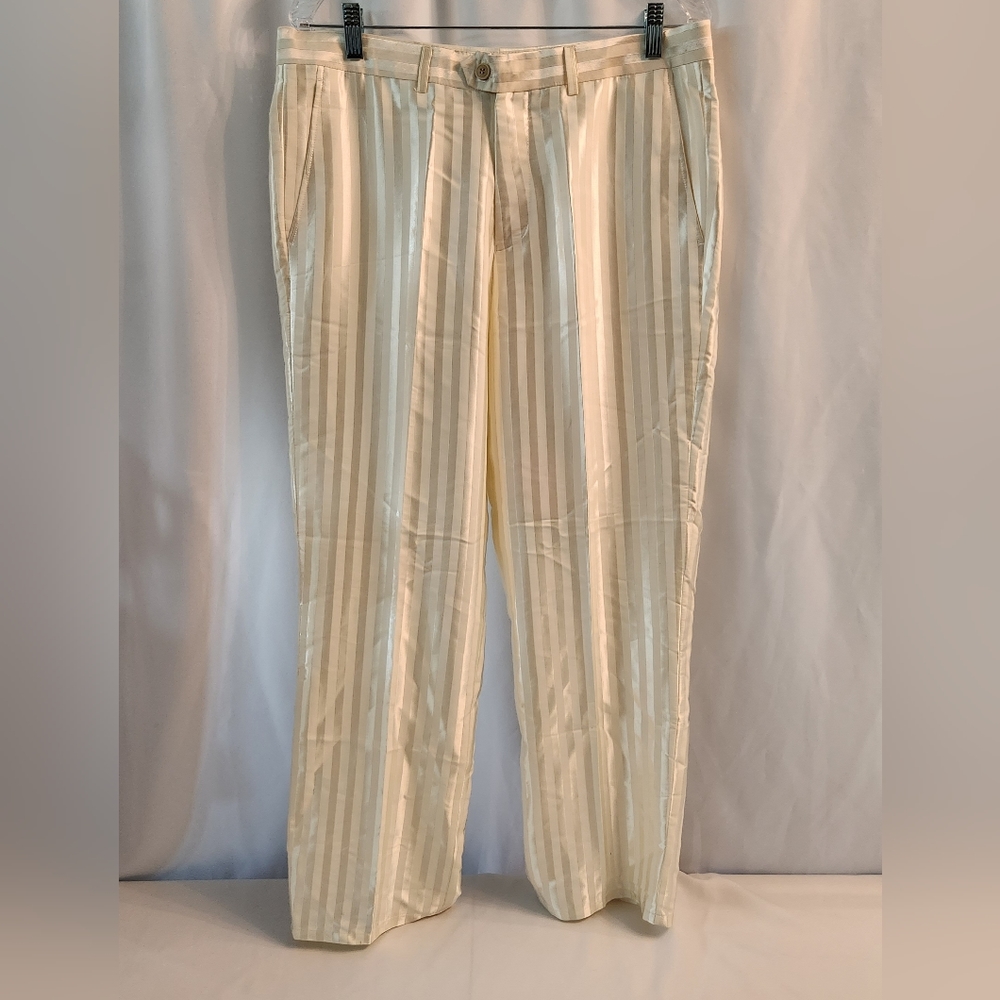 Hugo Boss Womens Wool Blend Pants Size 35 Dress Yvory Slacks